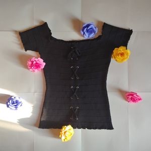 Rue 21 Ambiance Apparel Ribbed Square Neck Blouse